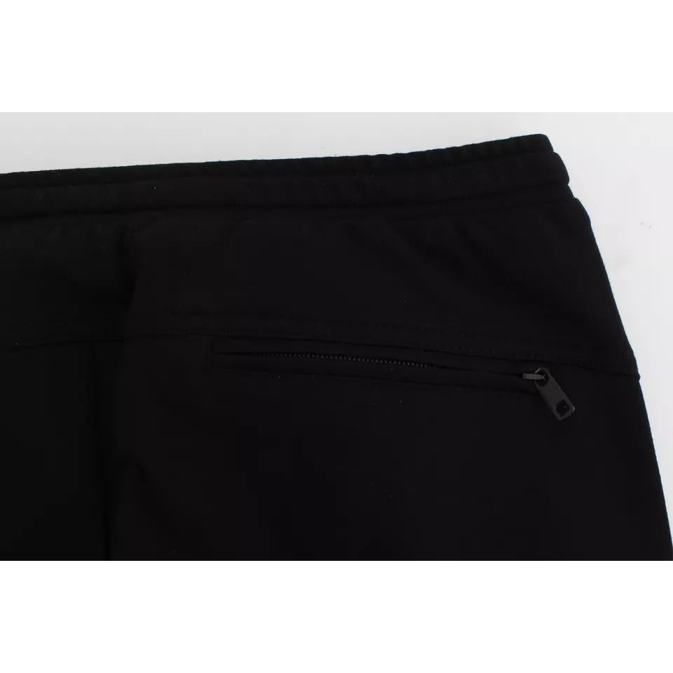 Dolce & Gabbana Black Gray Wool Casual Trousers Stripe Pants SIG30697-54