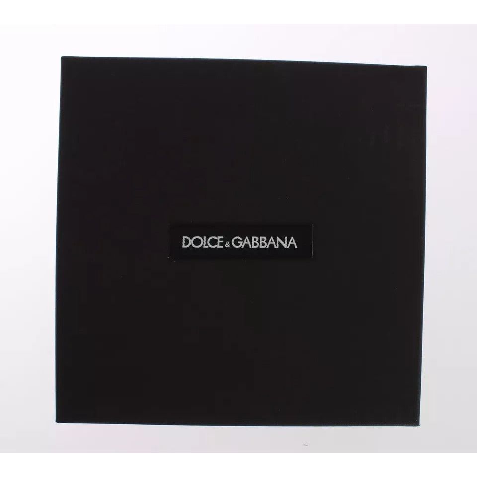 Dolce & Gabbana Red Yellow Raffia Leather Clasp Finder Keyring Keychain SIG15033