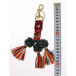 Dolce & Gabbana Multicolor Raffia Leather Clasp Finder Chain Keyring SIG15031