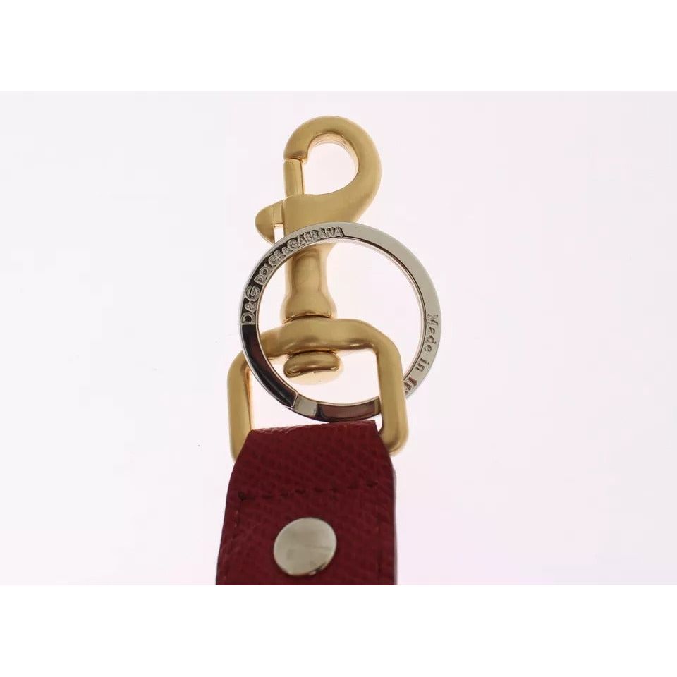 Dolce & Gabbana Multicolor Raffia Leather Clasp Finder Chain Keyring SIG15031