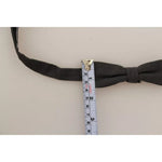 Dolce & Gabbana Gray Pattern Silk Adjustable Neck Bow Tie FT1056