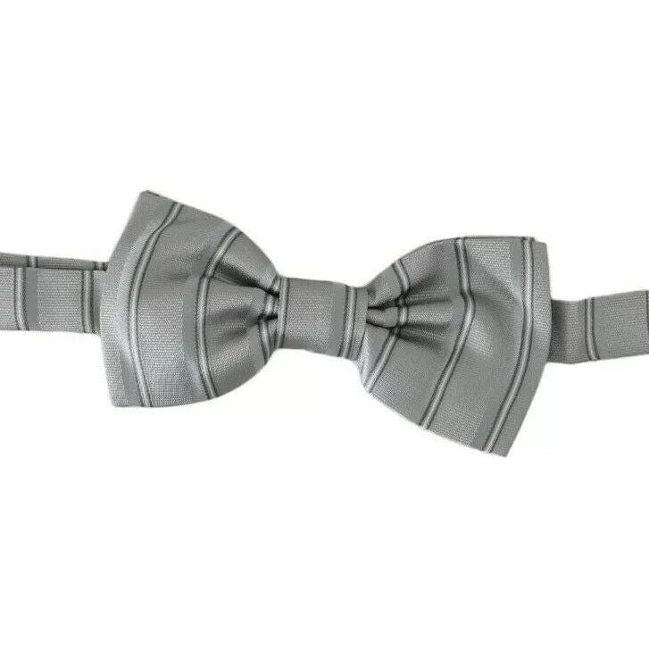 Dolce & Gabbana Light Gray Lining Adjustable Neck Butterfly Bow Tie FT2045