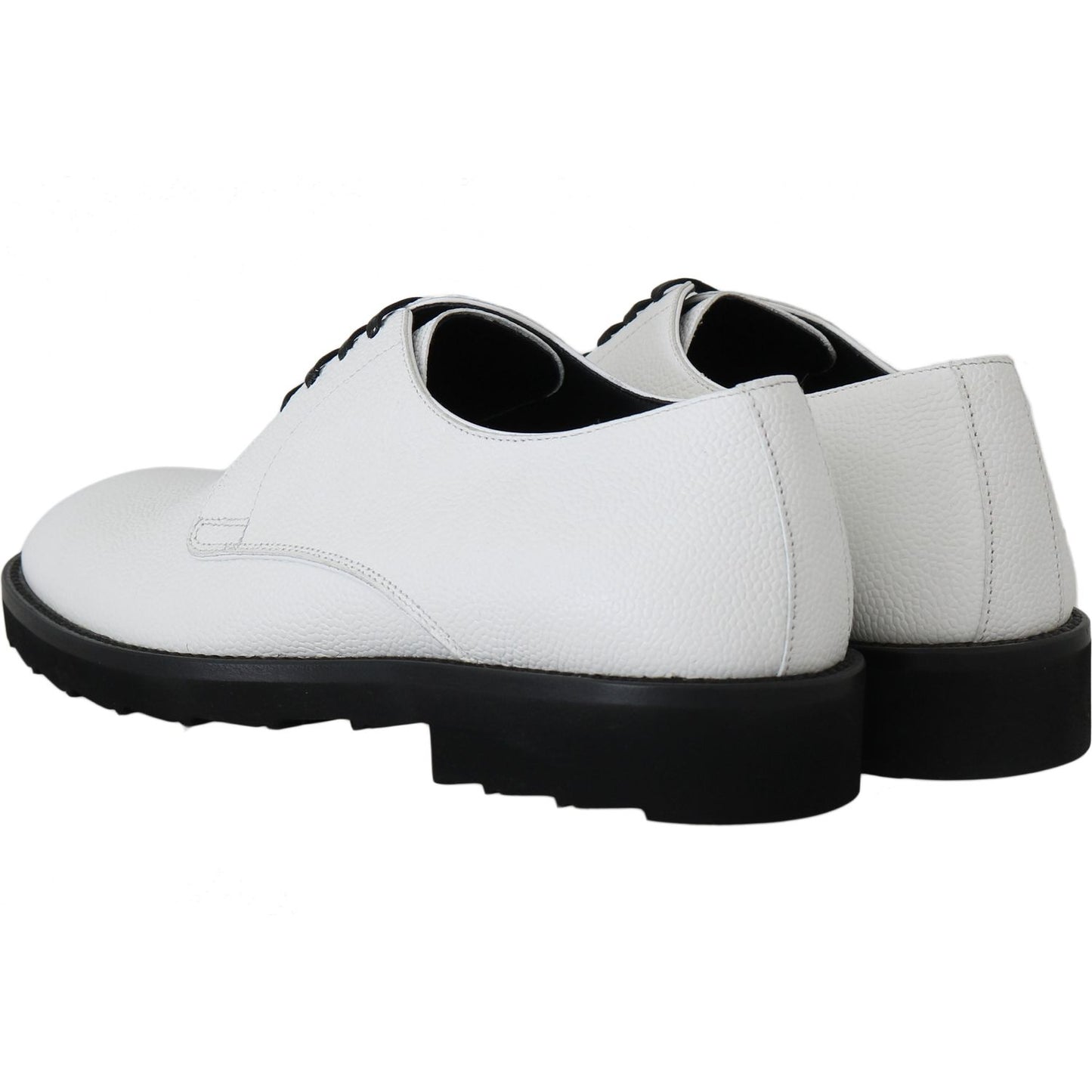 Dolce & Gabbana White Leather Derby Dress Formal Shoes