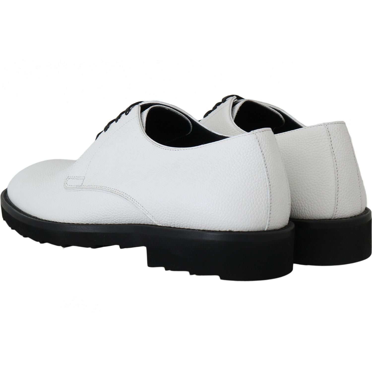 Dolce & Gabbana White Leather Derby Dress Formal Shoes