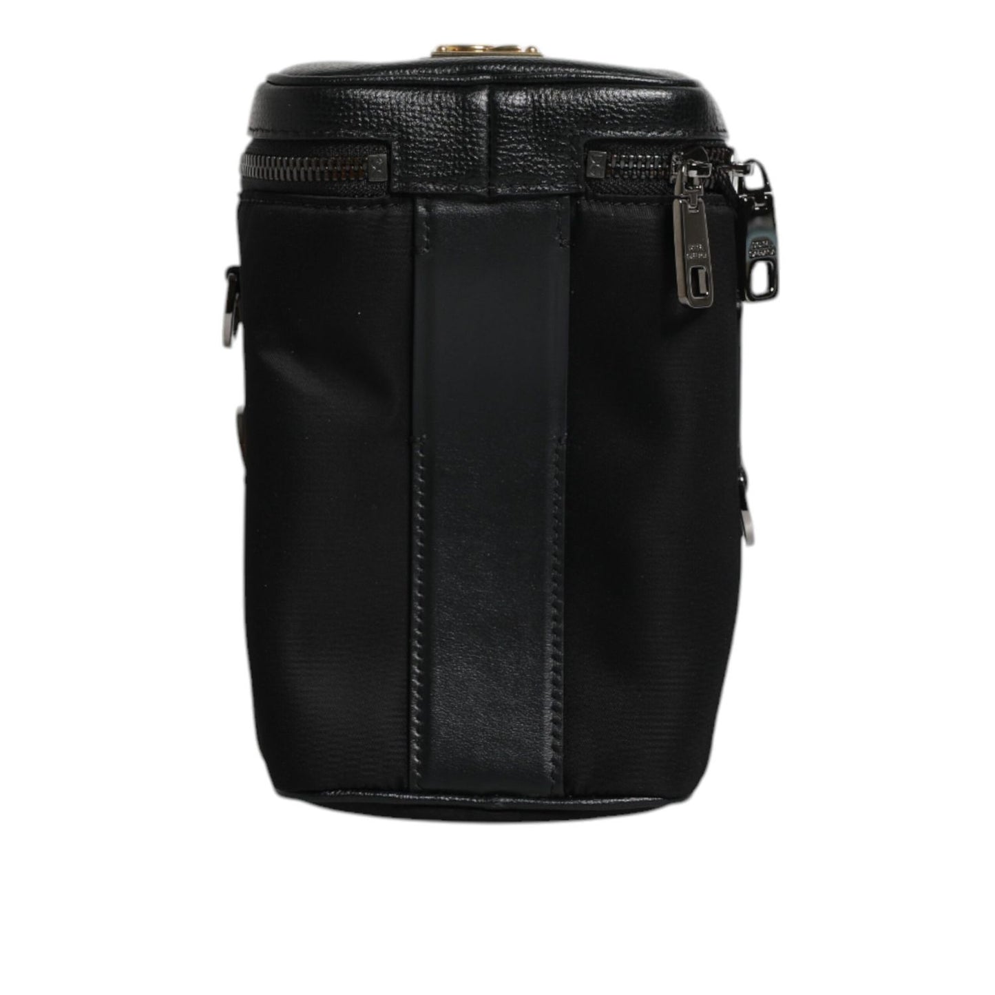 Dolce & Gabbana Black Leather Logo Purse Crossbody Camera Bag