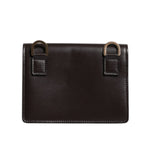 Dolce & Gabbana Brown Leather Bifold DG Logo Cardholder Sling Strap Wallet BAG4194