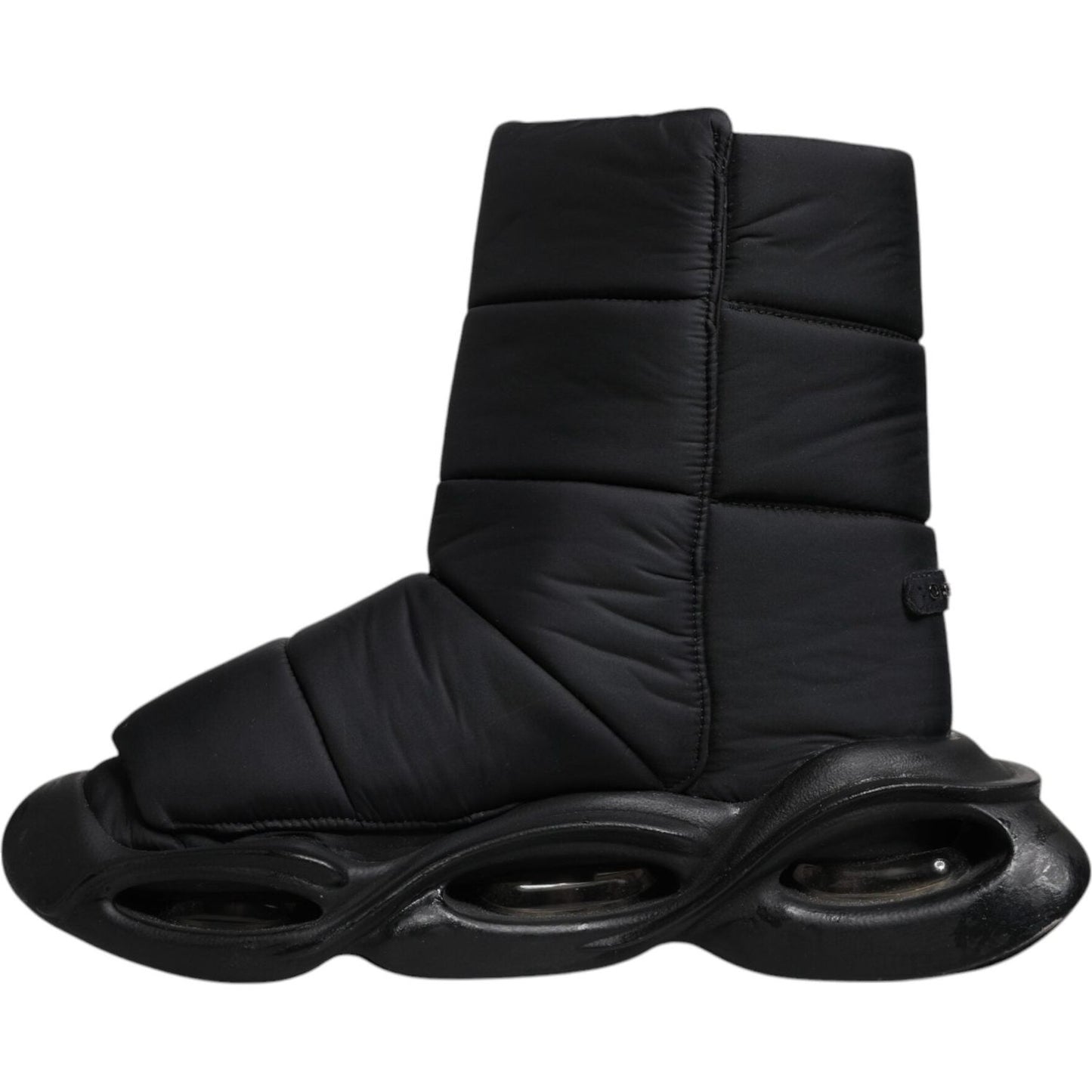 Dolce & Gabbana Black Slip On Wave Quilted Sneakers Shoes MV6675-44