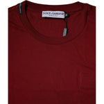 Dolce & Gabbana Maroon Logo Crew Neck Short Sleeves T-shirt TSH86713-50