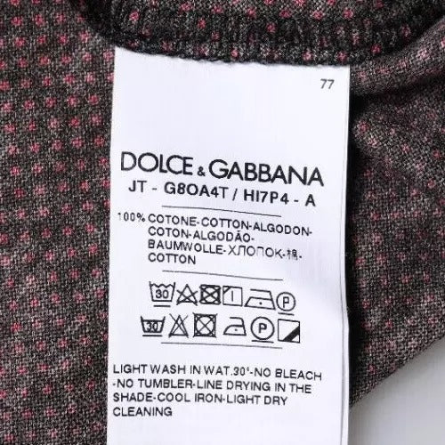 Dolce & Gabbana Red Leopard Cotton Short Sleeves T-shirt TSH86744-46