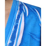 Dolce & Gabbana Blue Cotton V-neck Short Sleeves T-shirt TSH87442-50