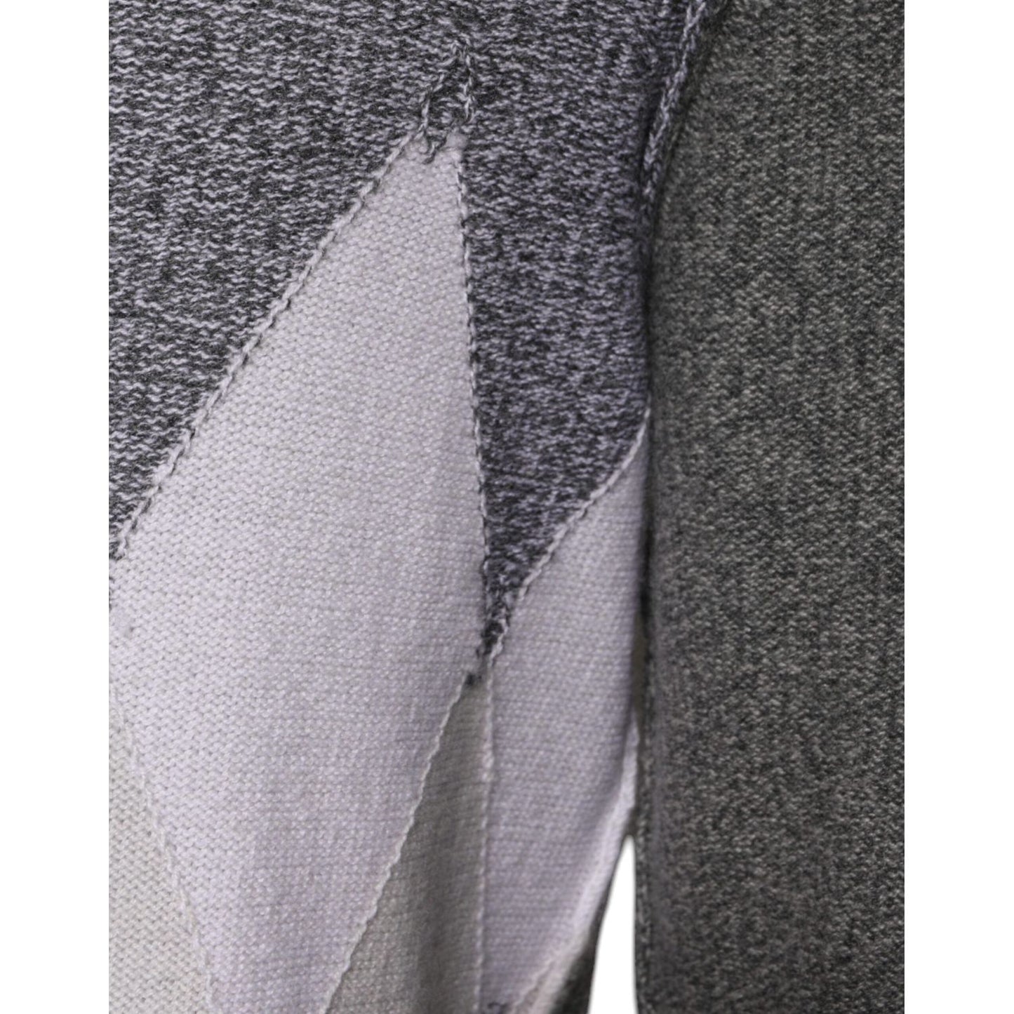 Ballantyne Gray Cashmere Argyle Intarsia Knit Crew Neck Sweater TSH87736-52
