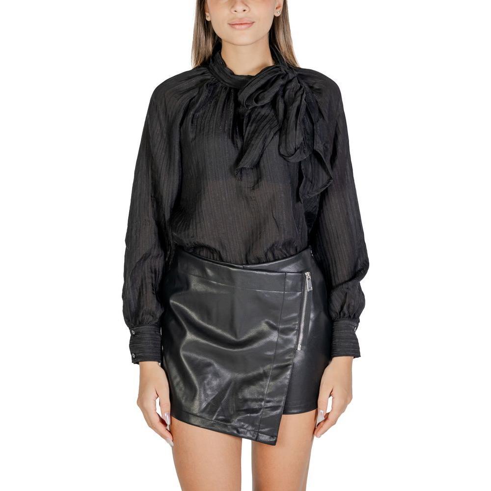 Jacqueline De Yong Black Polyester Blouse