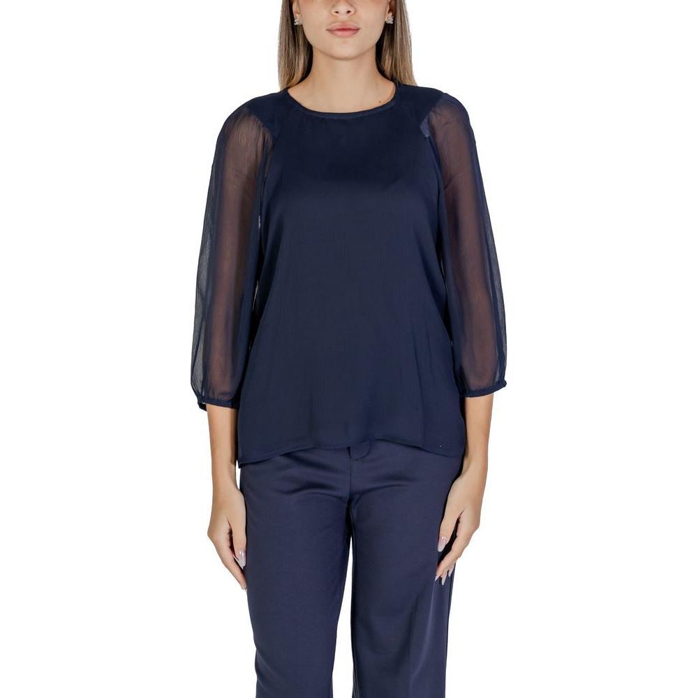 Street One Blue Polyester Blouse ST-15622000010-IT36|XXS