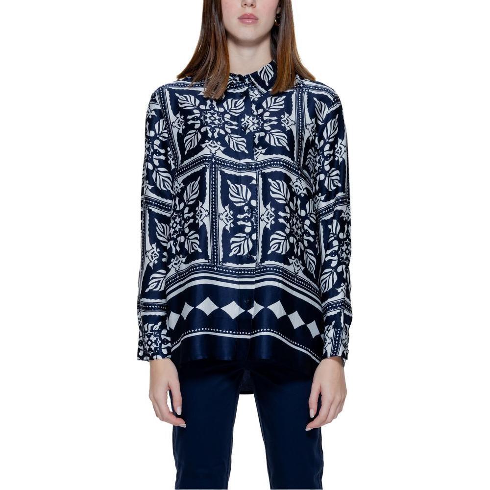 Street One Blue Viscose Shirt ST-14212800010-IT36|XXS