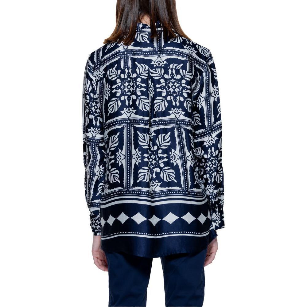 Street One Blue Viscose Shirt ST-14212800010-IT36|XXS