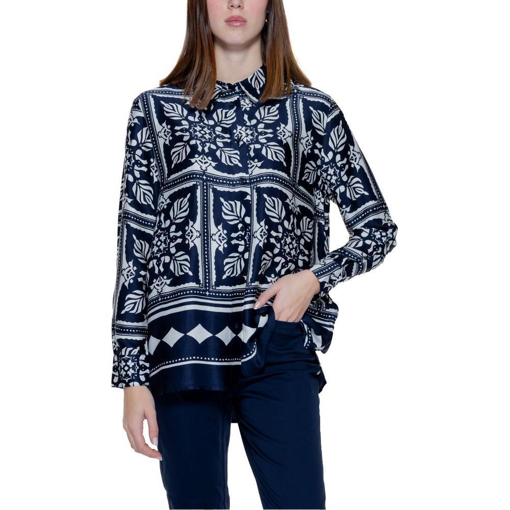 Street One Blue Viscose Shirt ST-14212800010-IT36|XXS