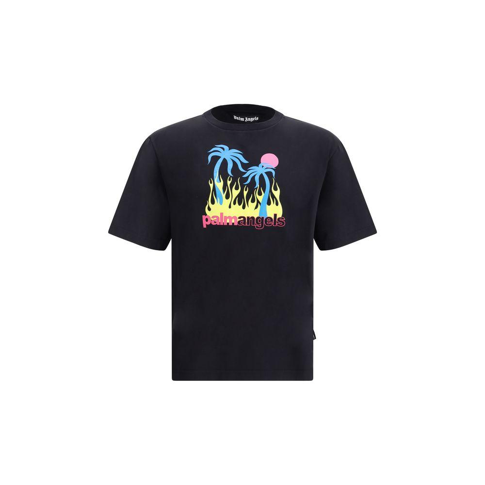 Palm Angels Burning Oasi T-Shirt Palm Angels Black