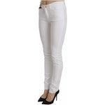Dolce & Gabbana White Crystal Embellished Skinny Jeans PAN61200-36