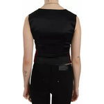 Dolce & Gabbana Red Black Stripe Vest Waistcoat Blouse Top TSH3249-40