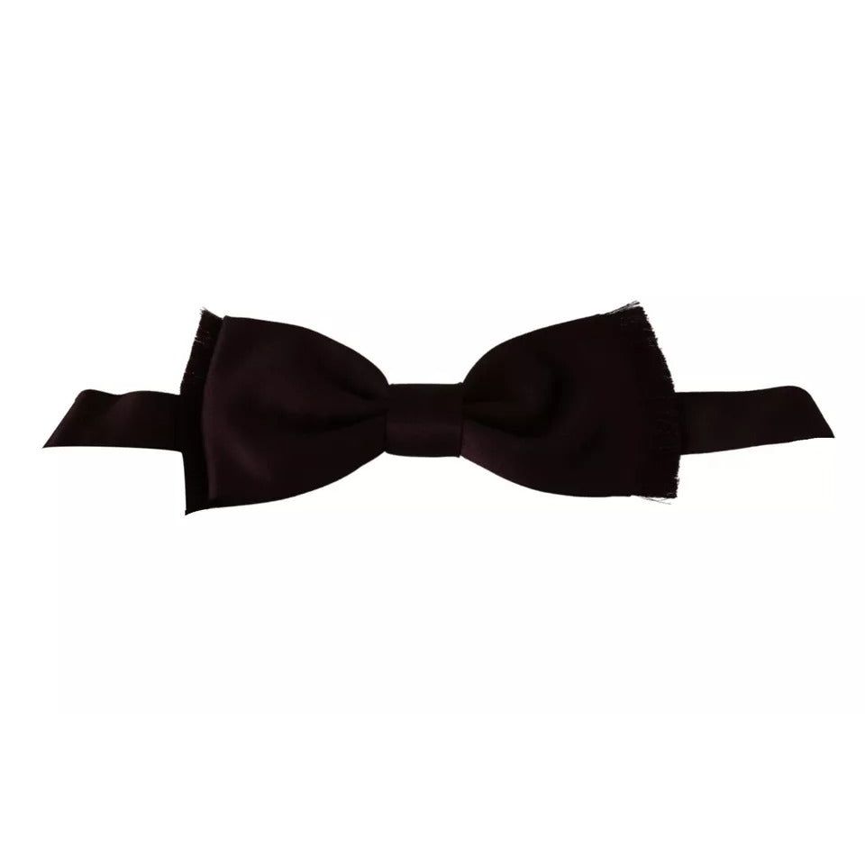 Dolce & Gabbana Bordeaux Red Silk Solid Classic Bowtie