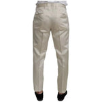 Dolce & Gabbana Beige Wool Crème 3 Piece SICILIA Shawl Suit KOS1801-44