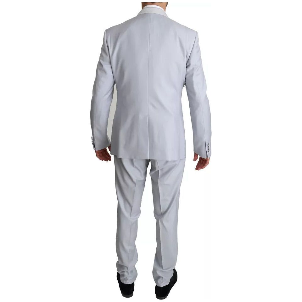 Dolce & Gabbana Light Blue SICILIA Wool 3 Piece Suit KOS1521-52