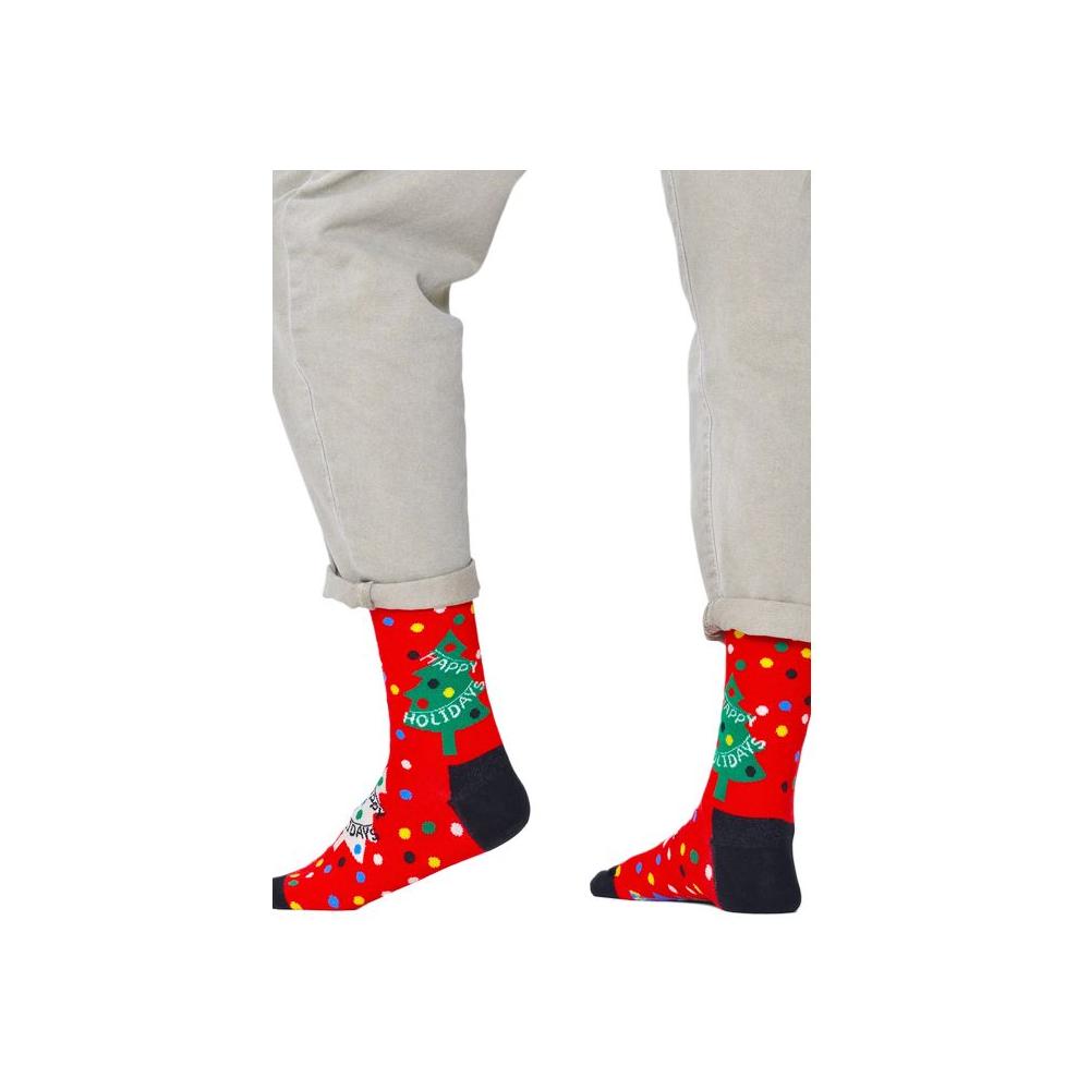 Happy Socks Red Cotton Tights & Sock