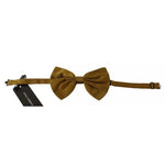 Dolce & Gabbana Yellow Mustard 100% Silk Butterfly Bow Tie Men FT3511