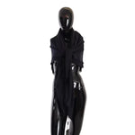 Dolce & Gabbana Black Solid Silk Wool Fringe Wrap Scarf MS6075