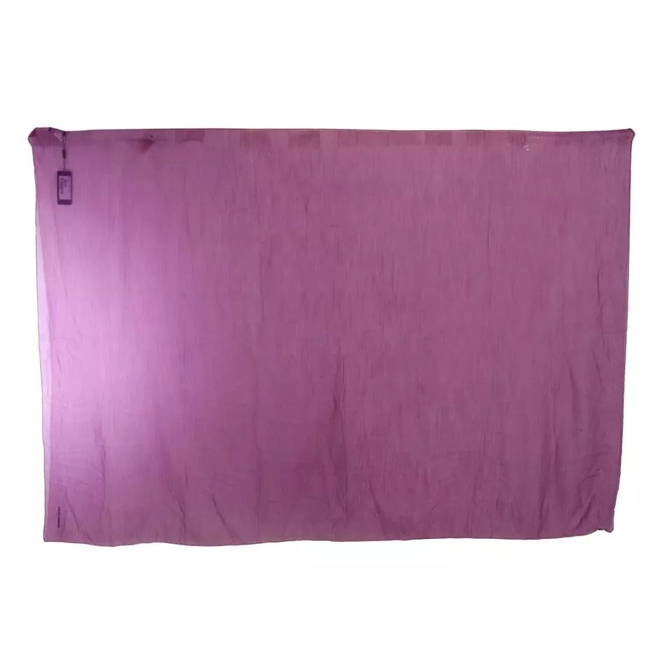 Dolce & Gabbana Purple Solid Cashmere Silk Shawl Wrap Scarf MS6067