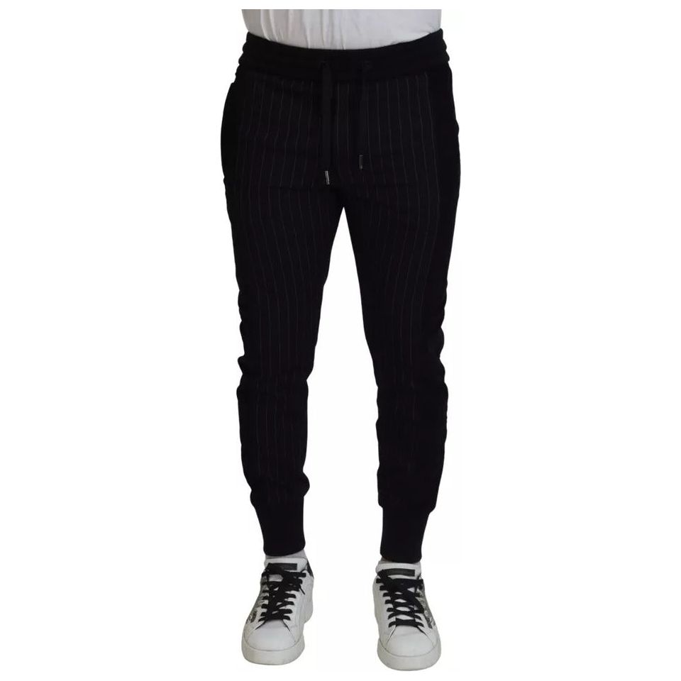 Dolce & Gabbana Black Cotton Blend Jogger Sweatpants Pants PAN74737-44
