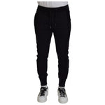 Dolce & Gabbana Black Cotton Blend Jogger Sweatpants Pants PAN74737-44
