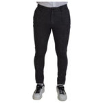 Dolce & Gabbana Gray Chevron Viscose Skinny Pants PAN74804-48