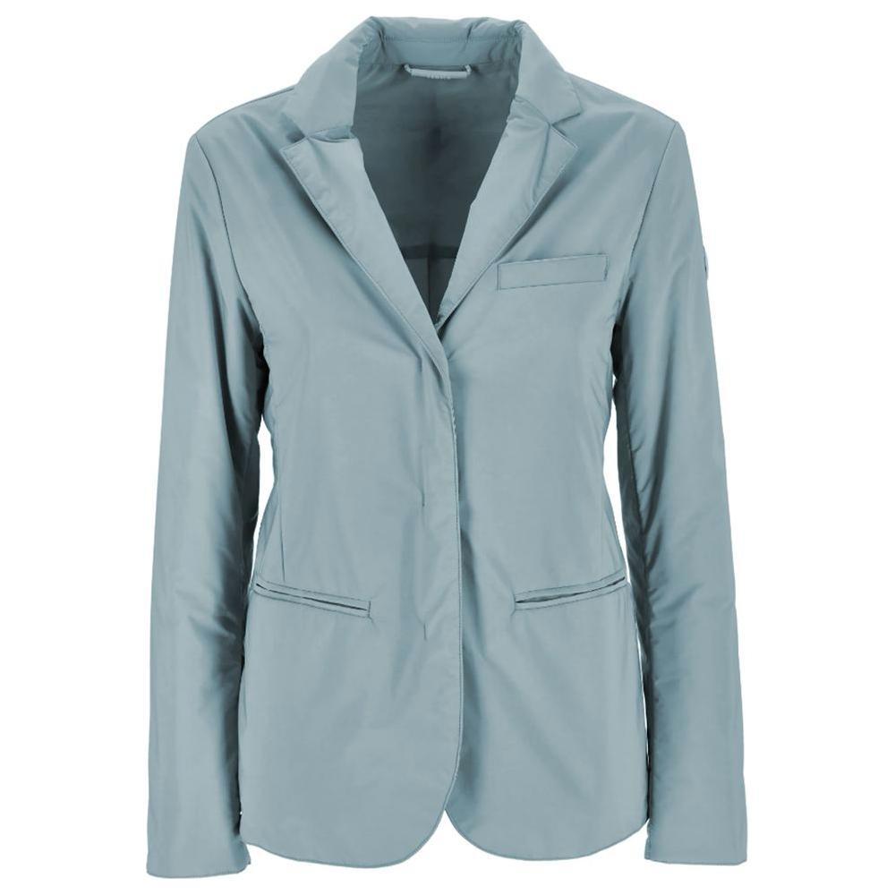 People Of Shibuya Light Blue Polyester Women Jacket PE-14554-IT40|S