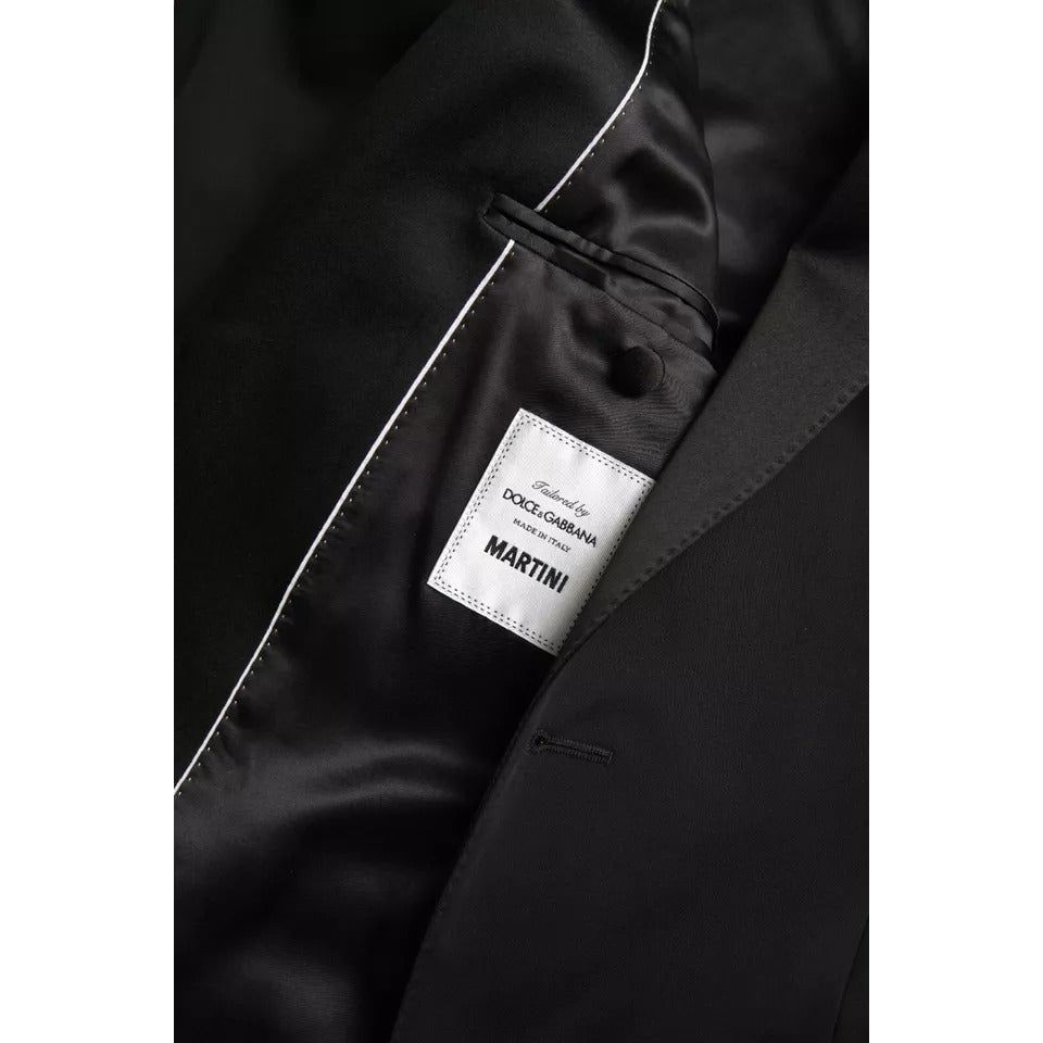 Dolce & Gabbana Black Wool Single Breasted MARTINI Blazer JKT3689-48