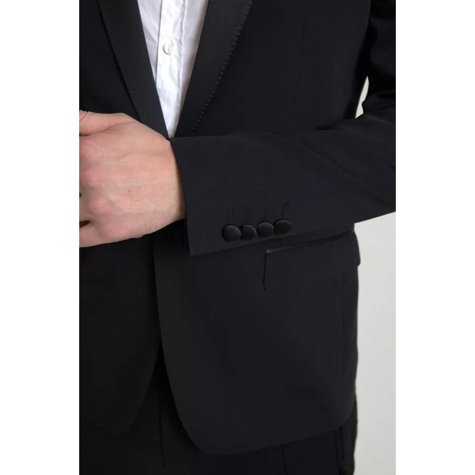 Dolce & Gabbana Black Wool Single Breasted MARTINI Blazer JKT3689-48