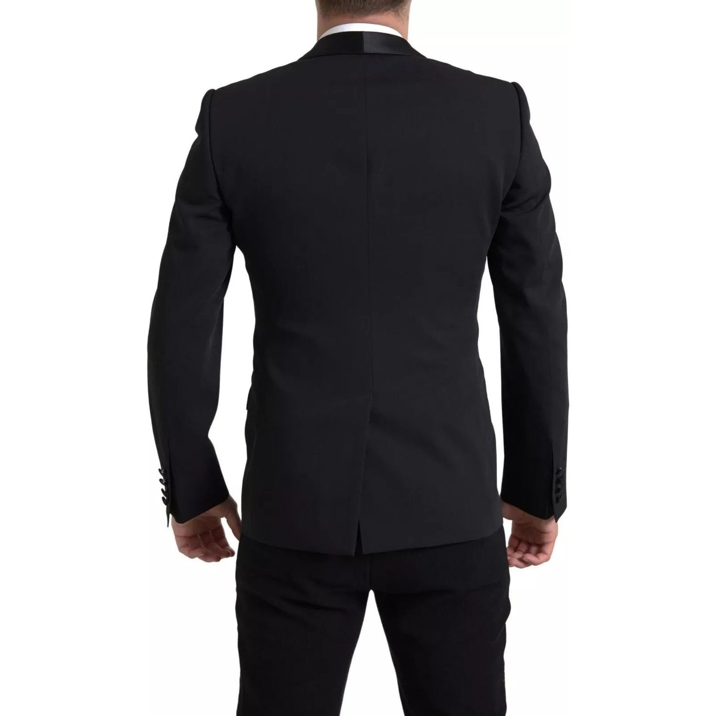 Dolce & Gabbana Black Wool Single Breasted MARTINI Blazer JKT3689-48