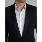 Dolce & Gabbana Black Wool Single Breasted MARTINI Blazer JKT3689-48
