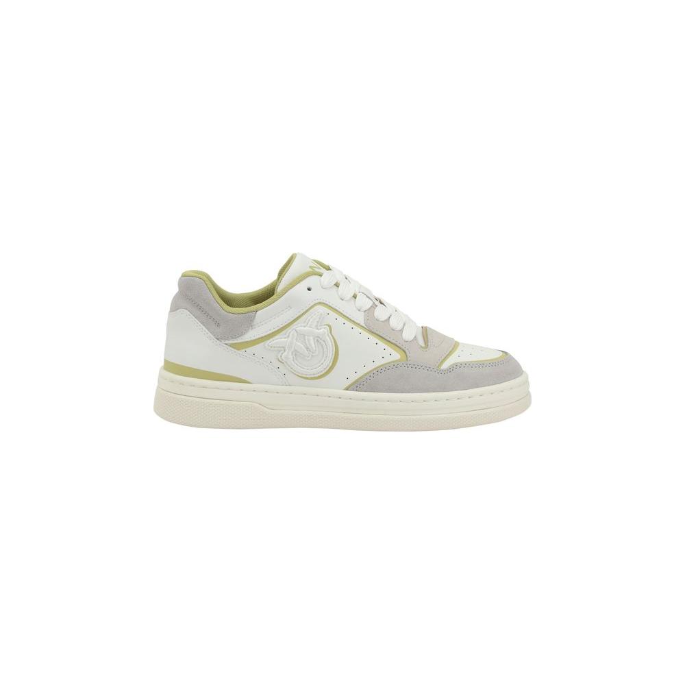 PINKO Mandy Sneakers - Sporty and sophisticated design, white with perforated toe and stitched logo, providing comfort and style.