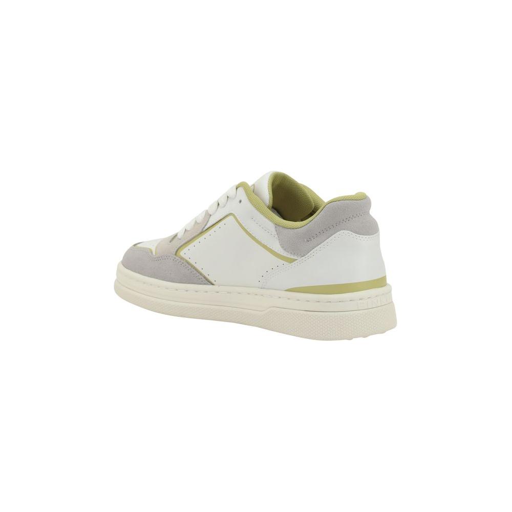 Side view of PINKO Mandy Sneakers showcasing lace-up closure, perforated design, and iconic signature details.