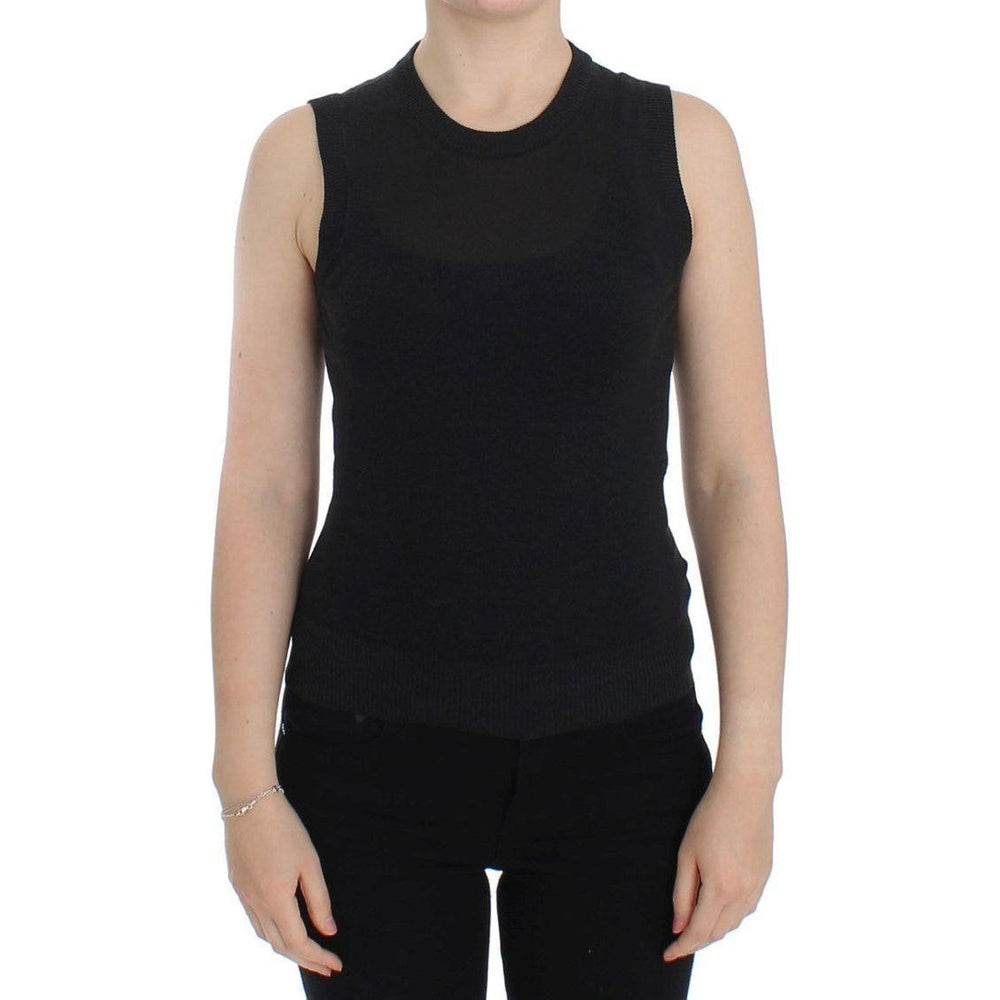 Dolce & Gabbana Black Sleeveless Crewneck Vest Pullover SIG13359-2