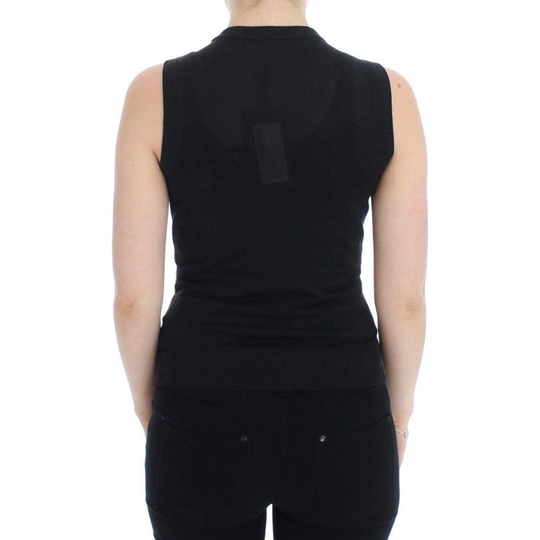 Dolce & Gabbana Black Sleeveless Crewneck Vest Pullover SIG13359-2