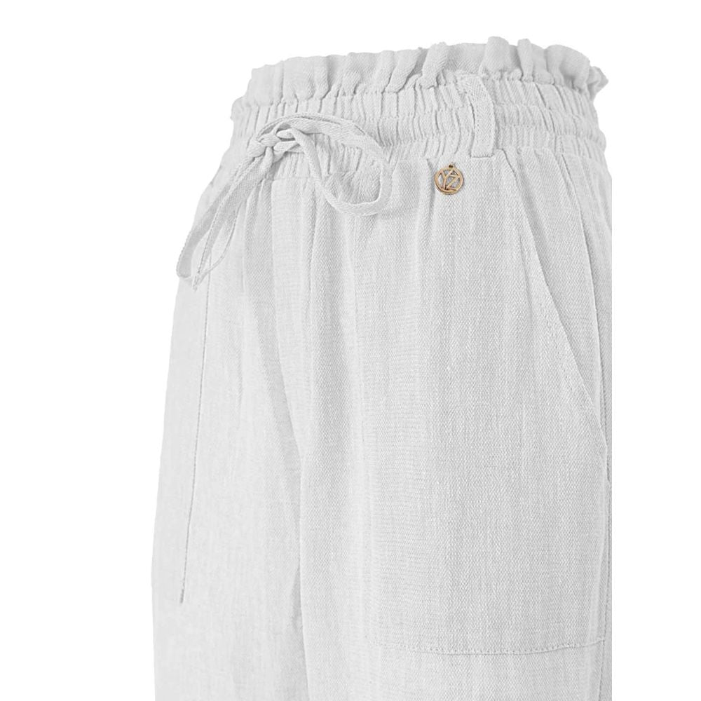 Yes Zee White Linen Jeans & Pant YE-14620-M