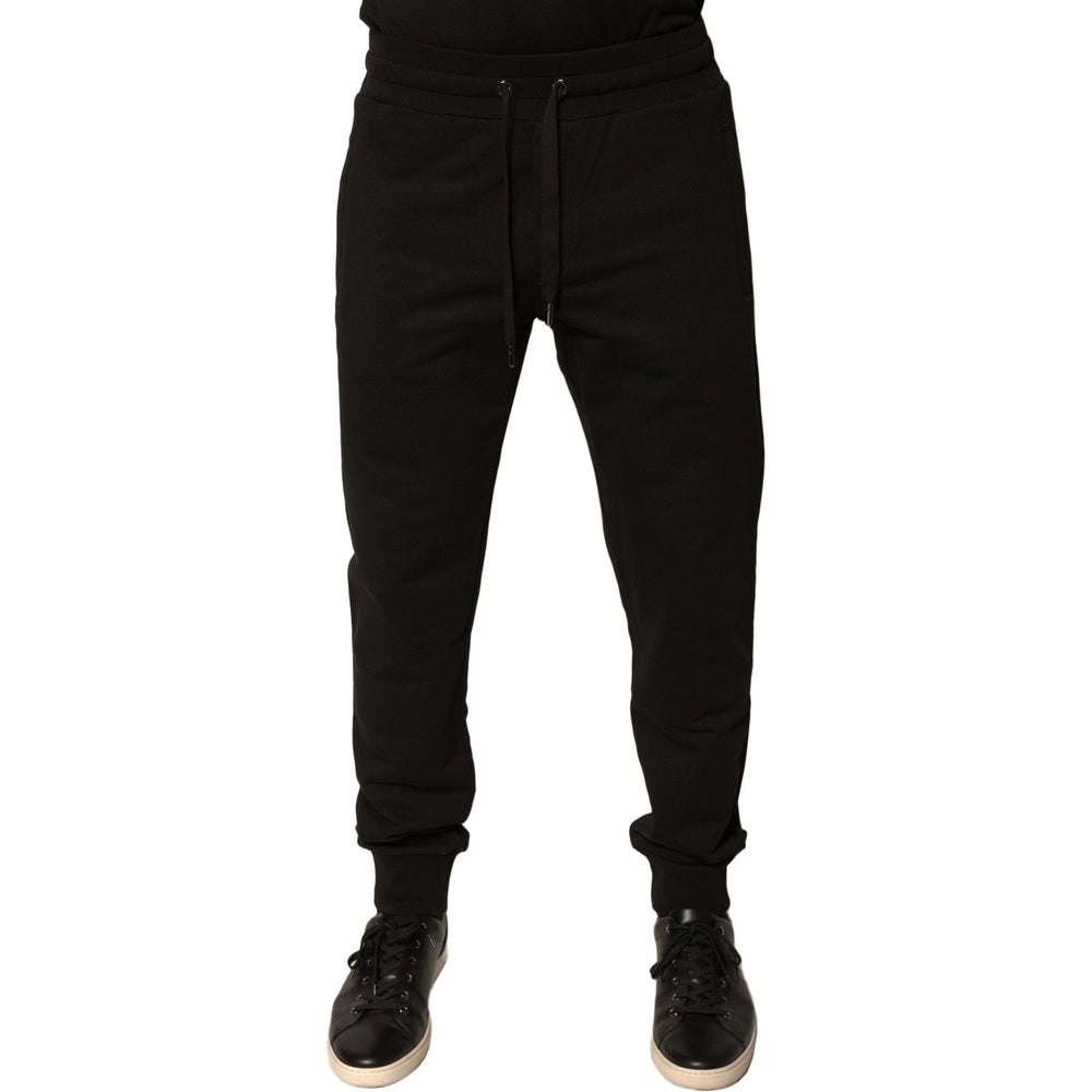 Dolce & Gabbana Black Cotton Jogger Men Sweatpants Pants PAN75666-48