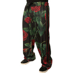 Dolce & Gabbana Black Floral Polyester Jogger Sweatpants Pants PAN75669-56