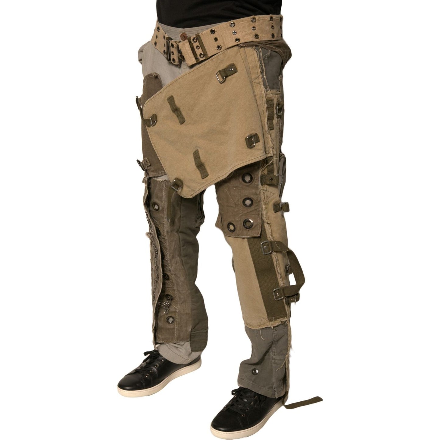 Dolce & Gabbana Multicolor Reconstructed Flight Cargo Pants PAN75671-48