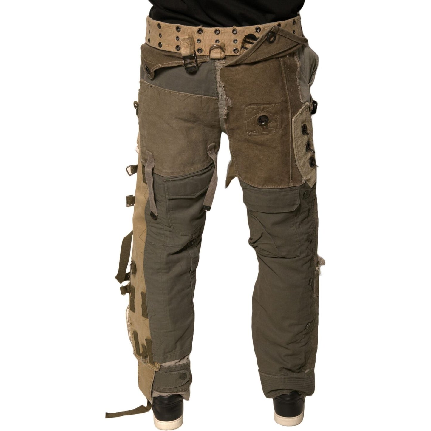 Dolce & Gabbana Multicolor Reconstructed Flight Cargo Pants PAN75671-48