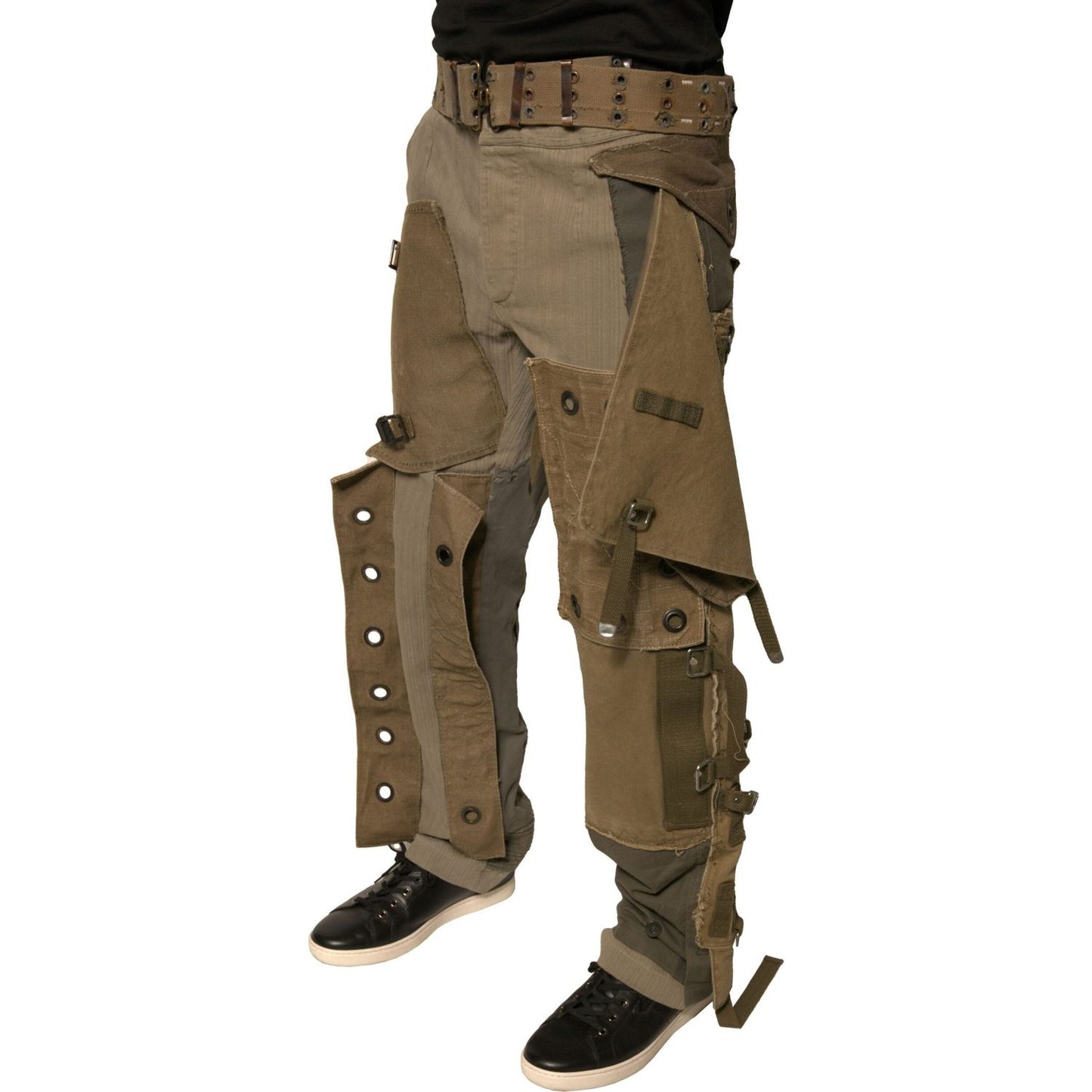 Dolce & Gabbana Multicolor Reconstructed Flight Cargo Pants PAN75672-48