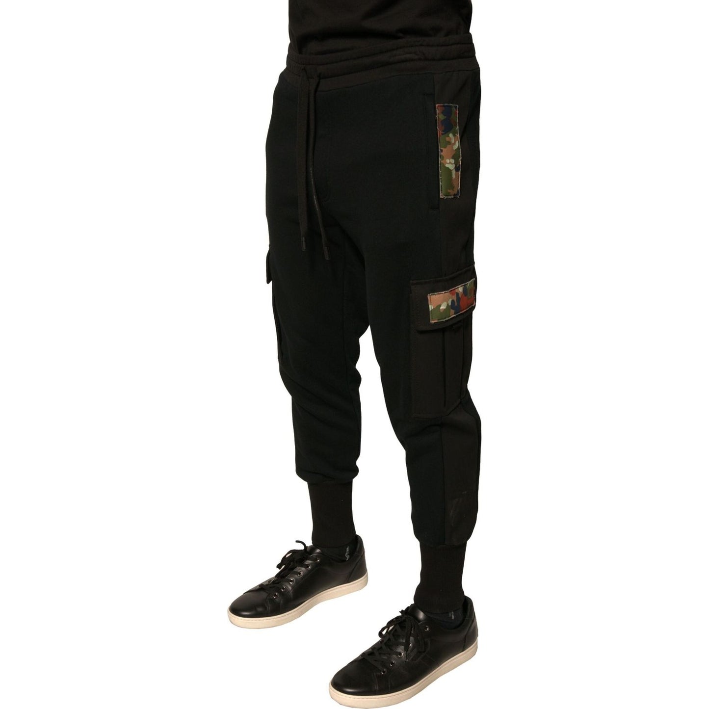Dolce & Gabbana Black Cotton Jogger Cargo Sweatpants Pants PAN75675-50
