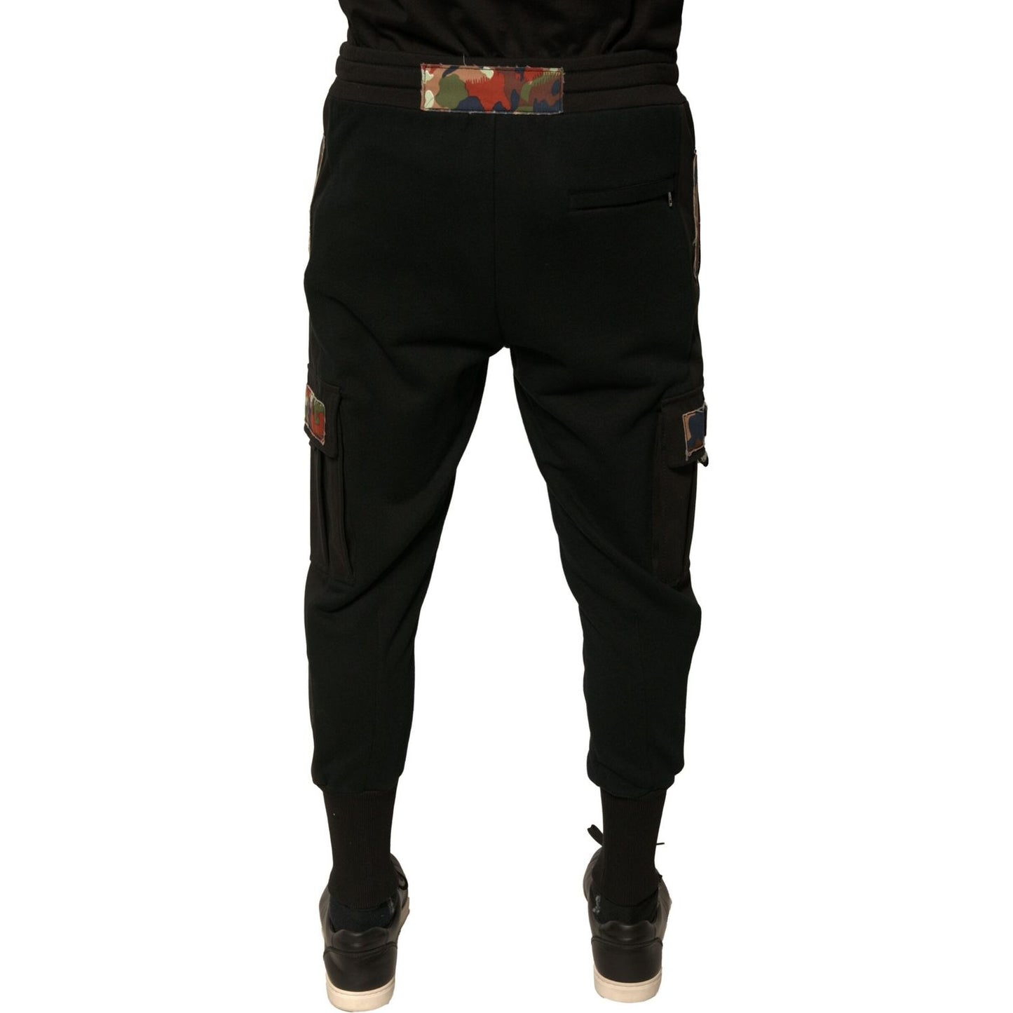 Dolce & Gabbana Black Cotton Jogger Cargo Sweatpants Pants PAN75675-50